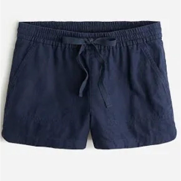 J. Crew Pants - J. Crew Seaside Short in Navy Linen Blend Size XXS